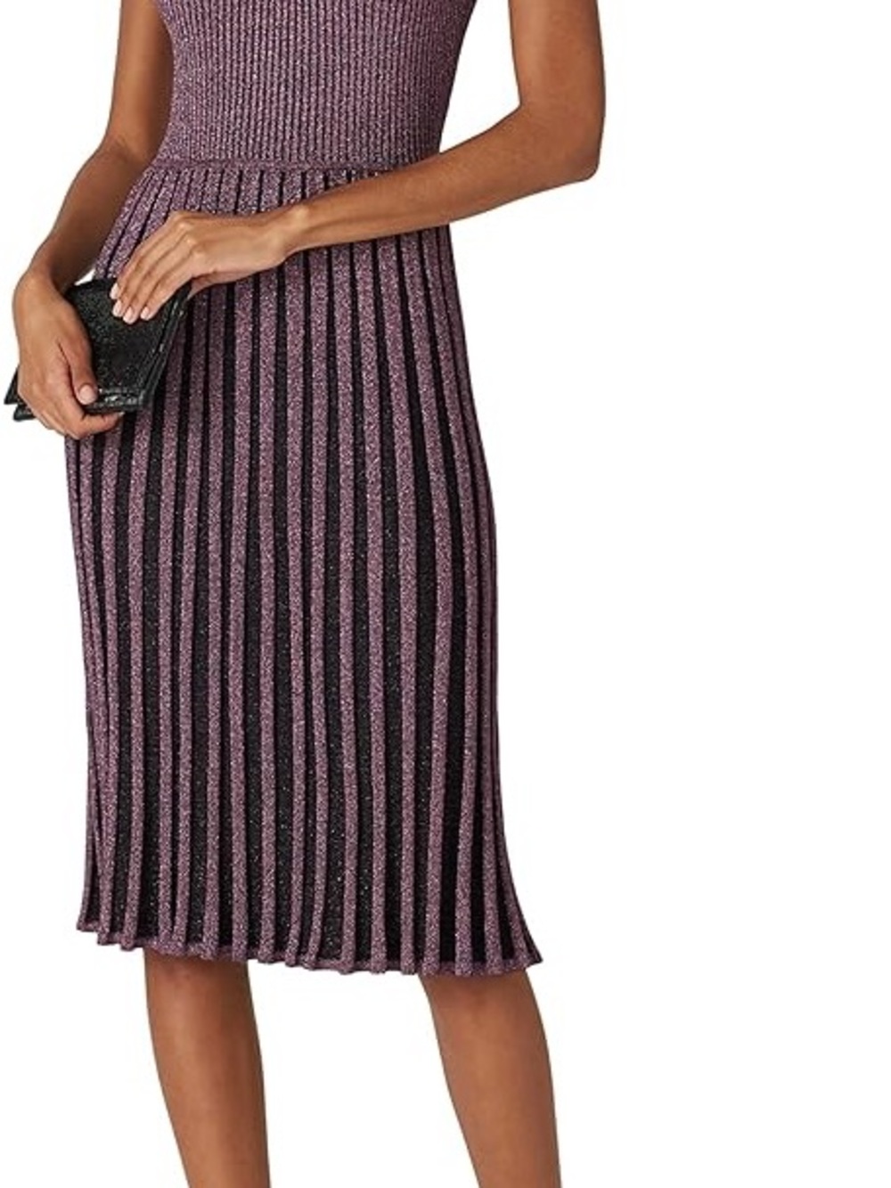 Milly - like NEW, Sleeveless Turtleneck Knit Midi Dress - Plum, XS